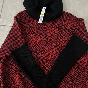 Red & Black Turtle neck sweater size medium